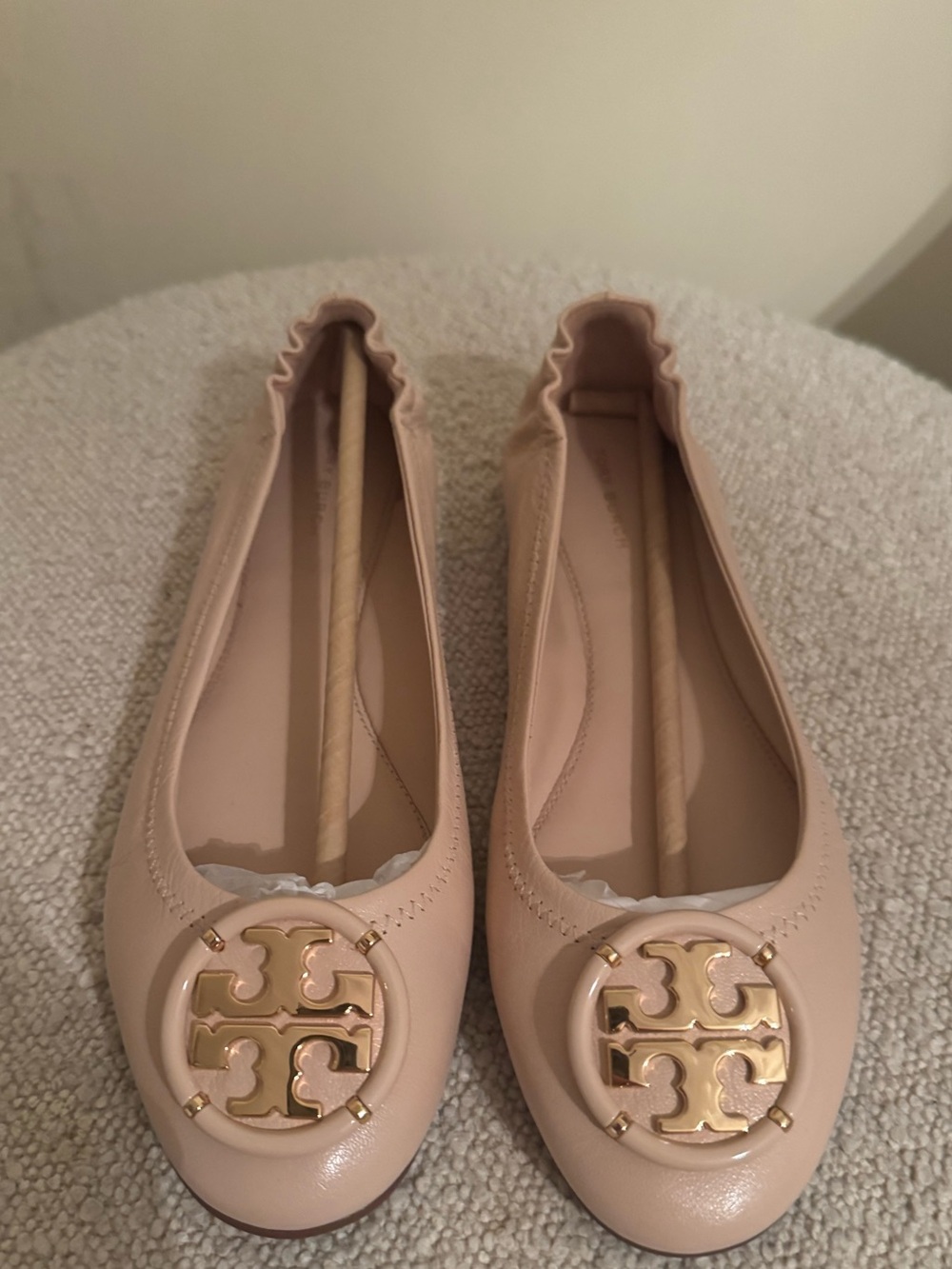 Tory Burch shell pink  Multi Logo Ballet
